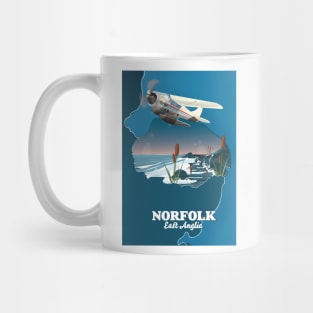 Norfolk East Anglia map Mug